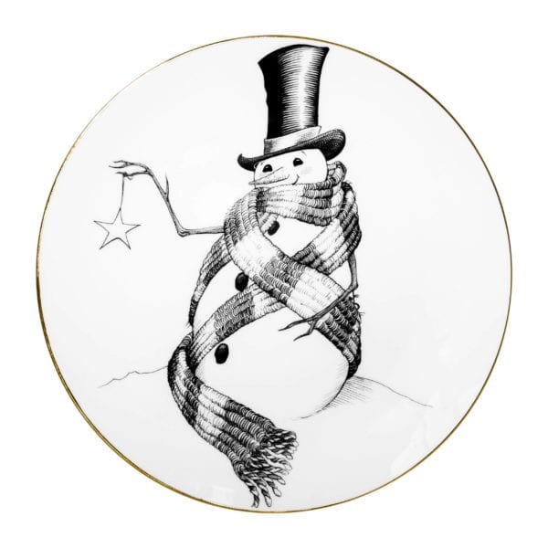 rory dobner Christmas Snowy Snowman Perfect Plate