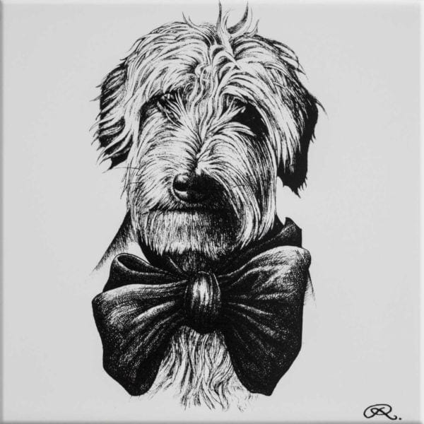 rory dobner Dolly’ Wirehair Dachshund Dog Tile