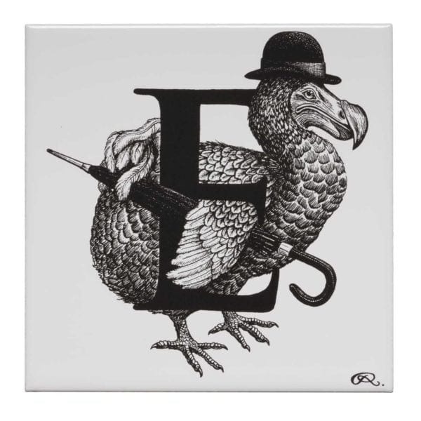 rory dobner E – Extinct Eccentric Alphabet Tile