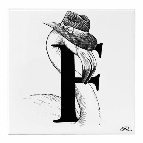rory dobner F – Francis Flamingo Alphabet Tile