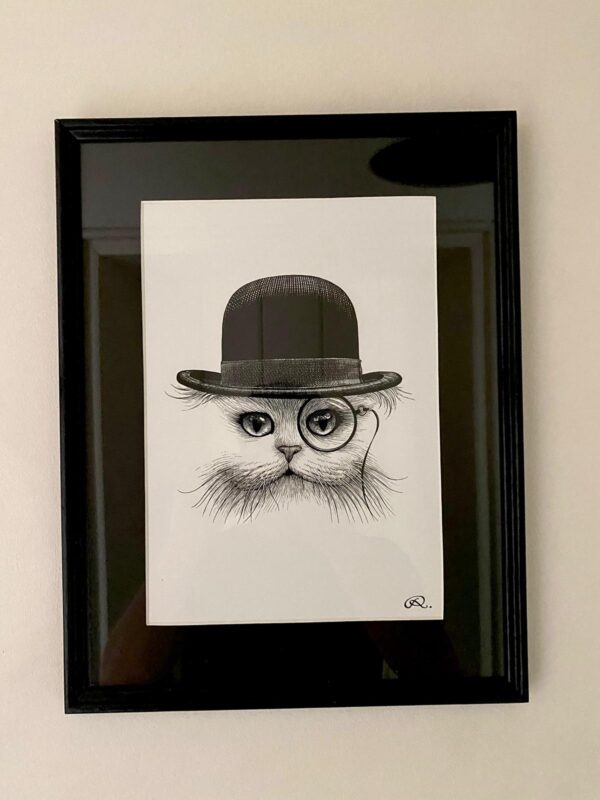 rory dobner Framed Cat In Hat Print