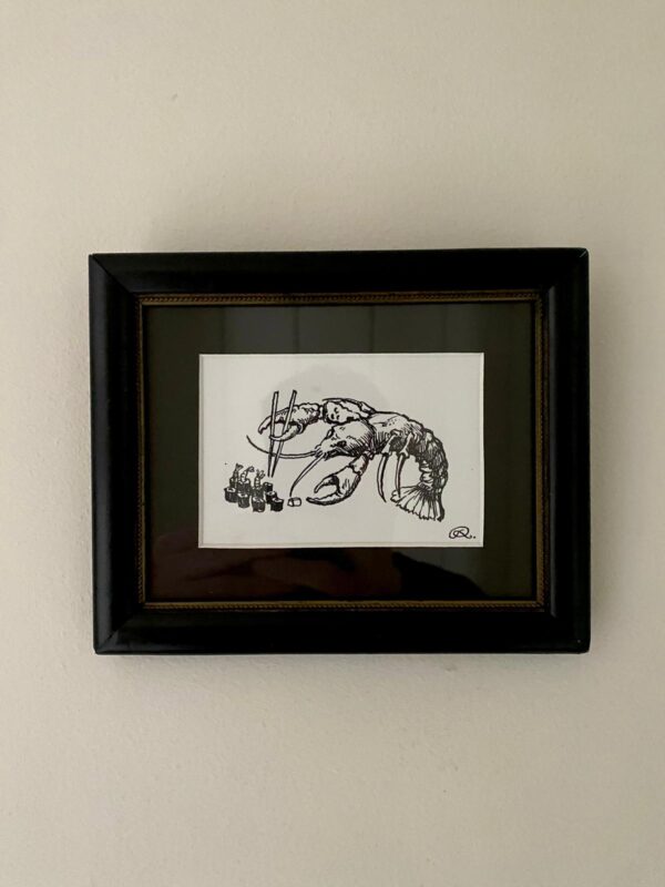 rory dobner Framed Lobster Sushi Print