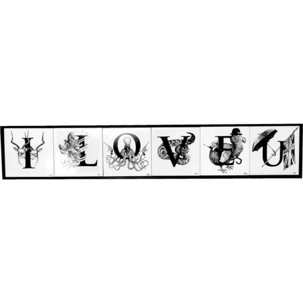 rory dobner ILOVEU Tiles Framed