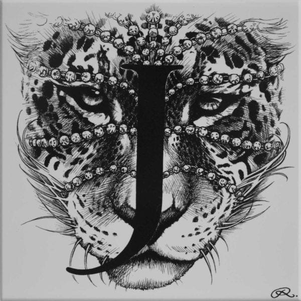 rory dobner J – Jewelled Jaguar Alphabet Tile