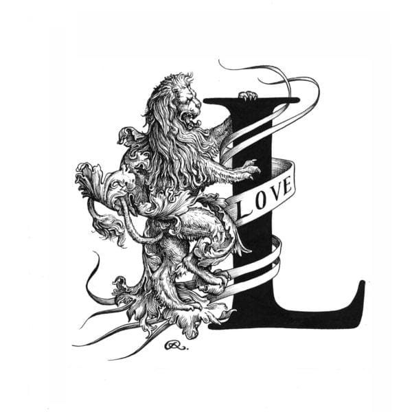 rory dobner L – Lionel Lion Intricate Ink Print