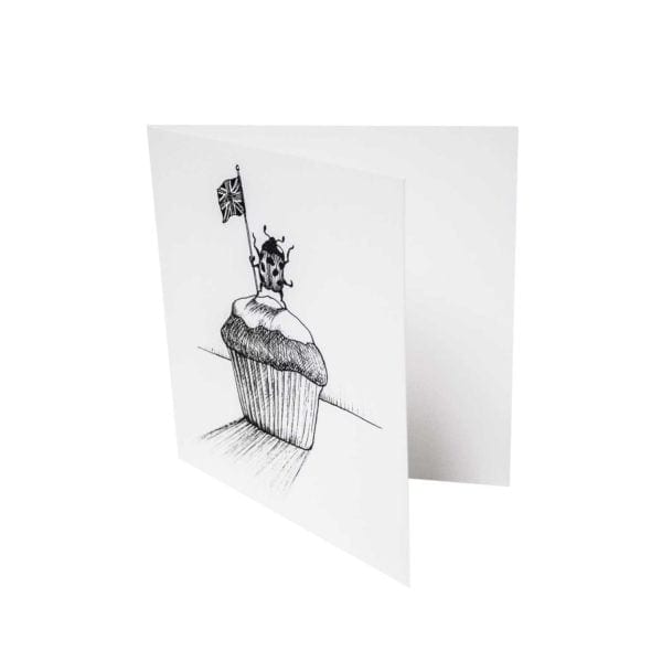 rory dobner Ladybird Cupcake Greetings Card