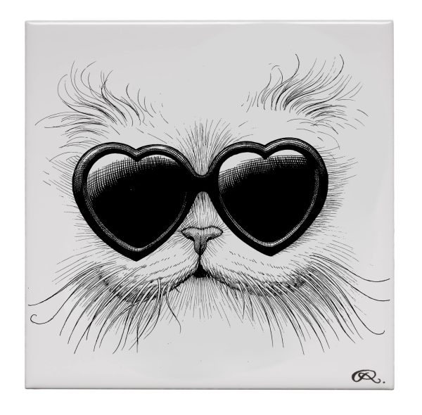 rory dobner Love Cat Tile