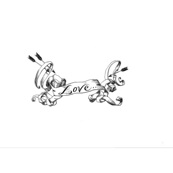 rory dobner Love Scroll Intricate Ink Print
