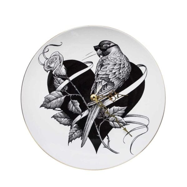 rory dobner Lovebird Heart Clock