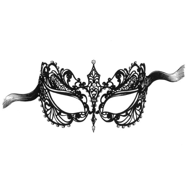 rory dobner Masquerade Mask Intricate Ink Print