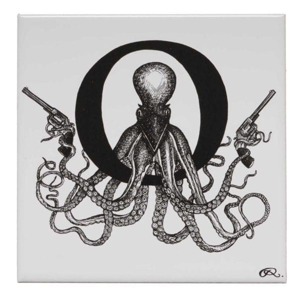rory dobner O – Outlaw Octopus Alphabet Tile
