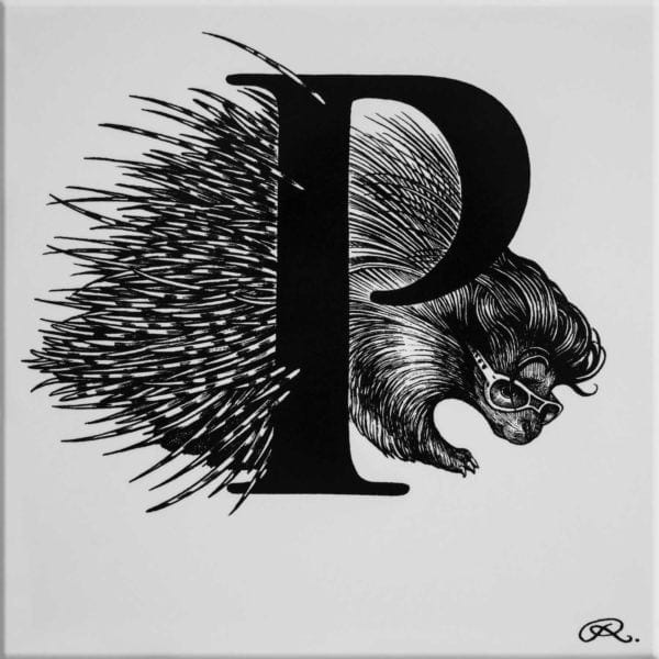 rory dobner P – Presley Porcupine Alphabet Tile
