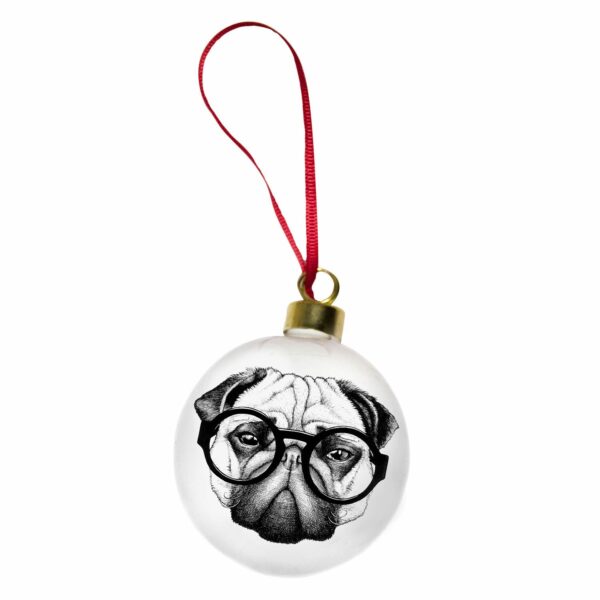 rory dobner Percy Pug Christmas Bauble