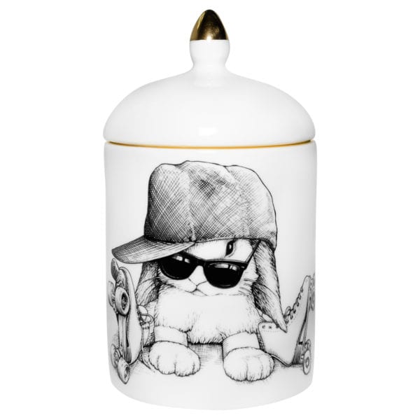 rory dobner Rabbit in Roller Skates Cosy Candle