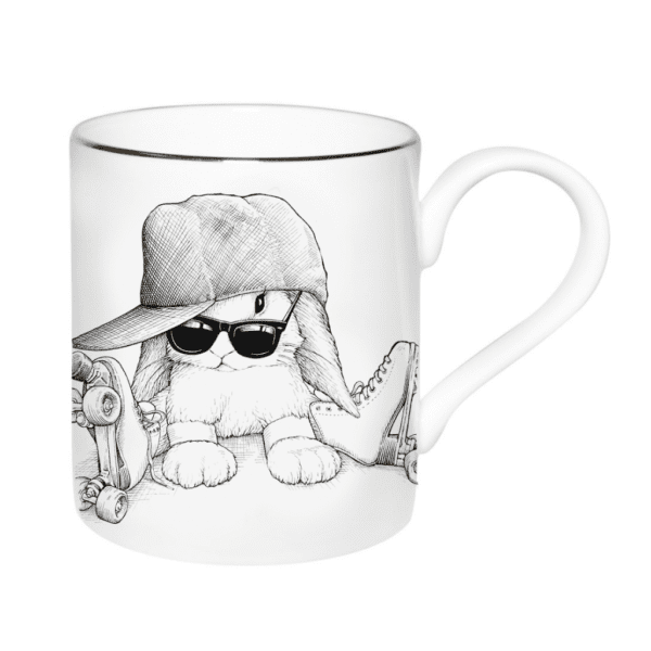 rory dobner Rabbit in Rollerskates Majestic Mug