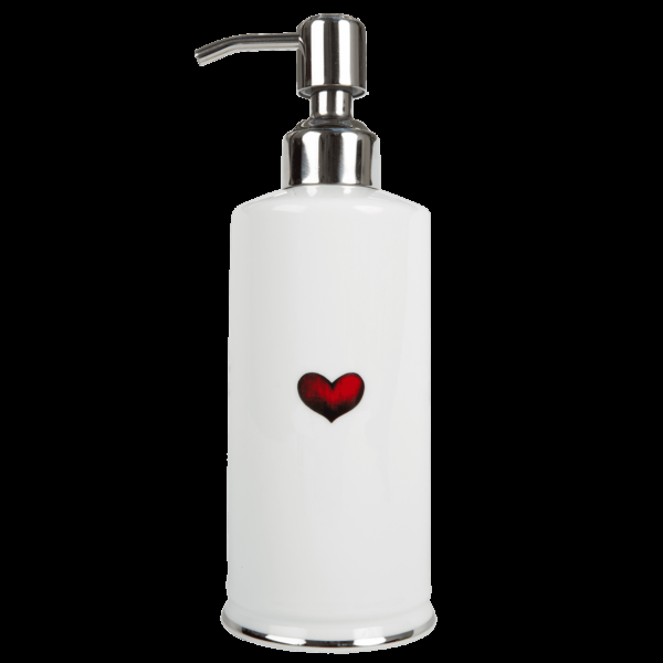 rory dobner Red Love Heart Soap Dispenser