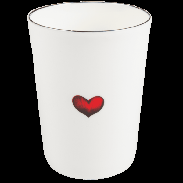 rory dobner Red Love Heart Tooth Brush Holder