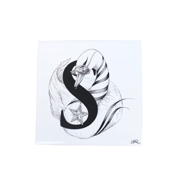 rory dobner S – Silky Swan Alphabet Tile