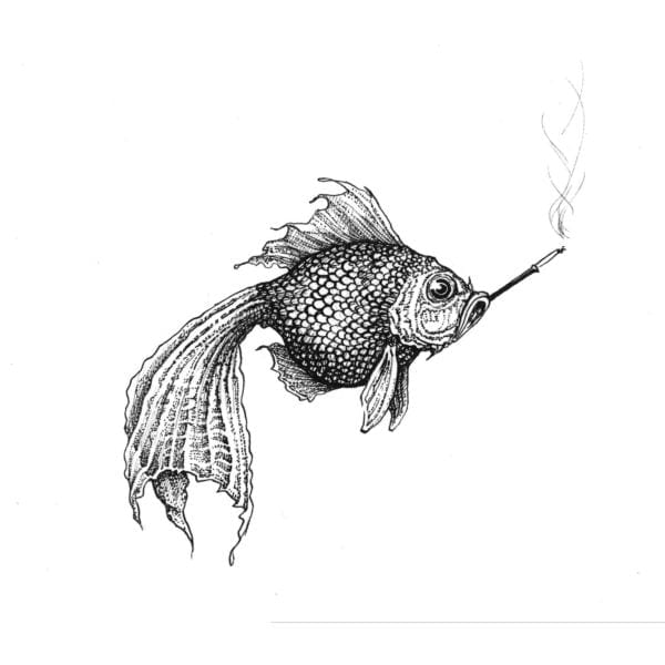 rory dobner Smokey Fish Intricate Ink Print