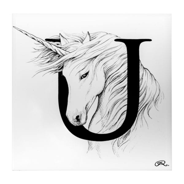 rory dobner U – Unicorn Alphabet Tile