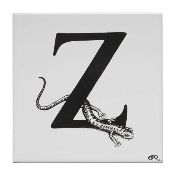rory dobner Z – Zig Zag Salamander Alphabet Tile