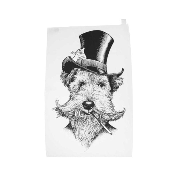 rory dobner Sir Lancelot’ Welsh Terrier Dog Tea Towel