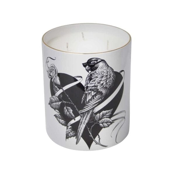 rory dobner Stupendous Supersized Lovebird Heart / Birdcage Candle