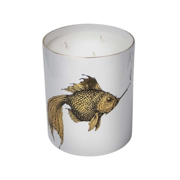 rory dobner Stupendous Supersized Smokey Fish Gold Candle