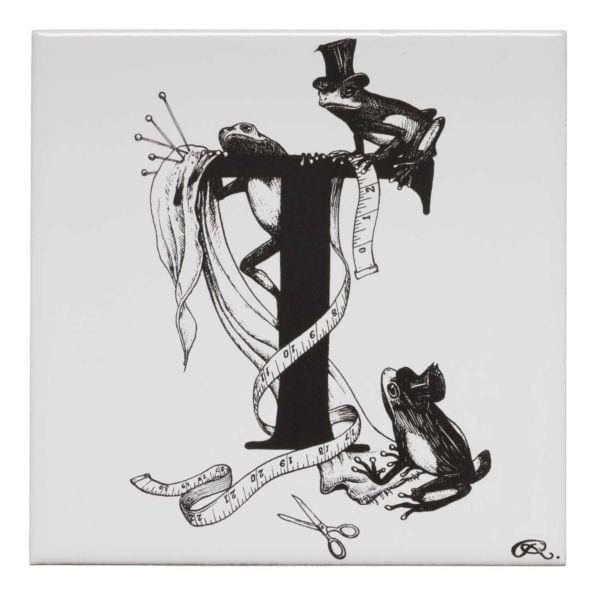 rory dobner T – Treefrog Tailors in Tophats & Tapemeasures Alphabet Tile
