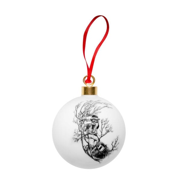 rory dobner Time for a Christmas Tea Party Bird Bauble