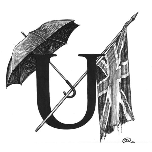 rory dobner U – Union of Umbrellas Intricate Ink Print