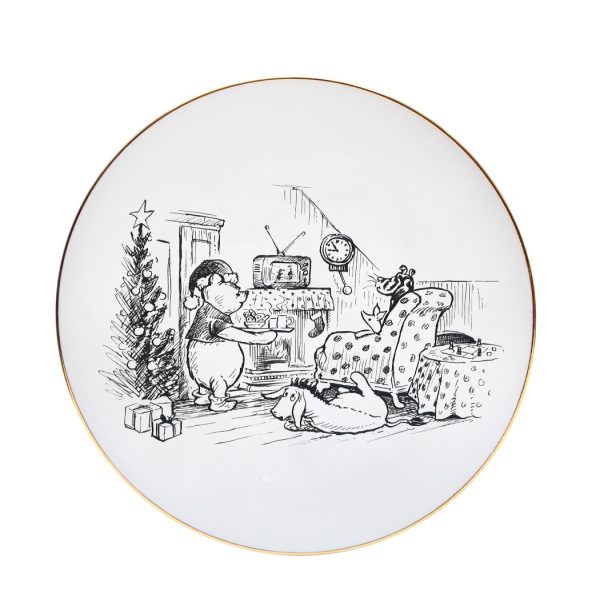 rory dobner Winnie The Pooh Christmas Evening Plate