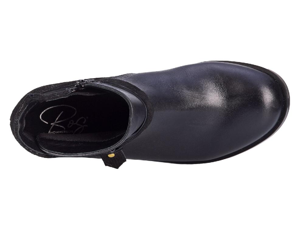 Ros Hommerson DELIA Black Napa/Patent Lizard Print Leather