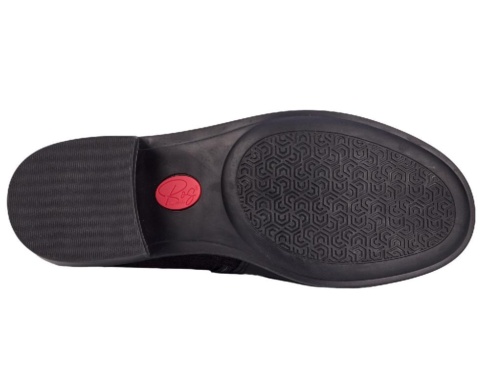 Ros Hommerson DELIA Black Napa/Patent Lizard Print Leather