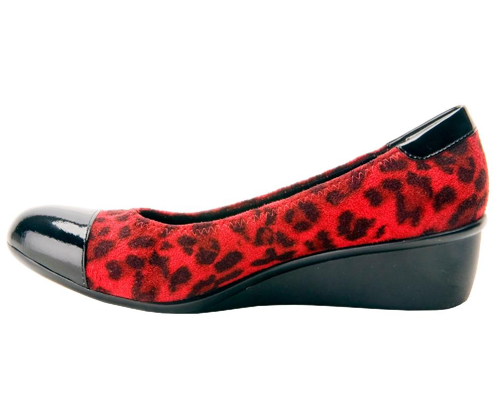 Ros Hommerson ELIZABETH Red Print/Black Patent Leather