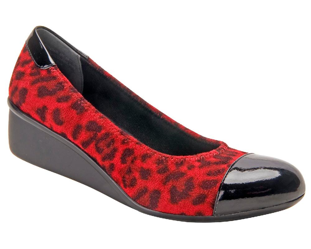 ros hommerson ELIZABETH Red Print/Black Patent Leather