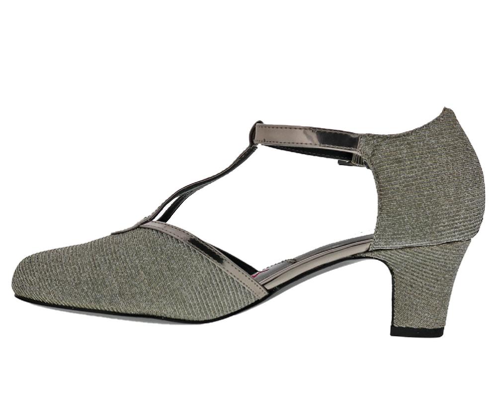 Ros Hommerson HEIDI Silver Iridescent Glitter Fabric