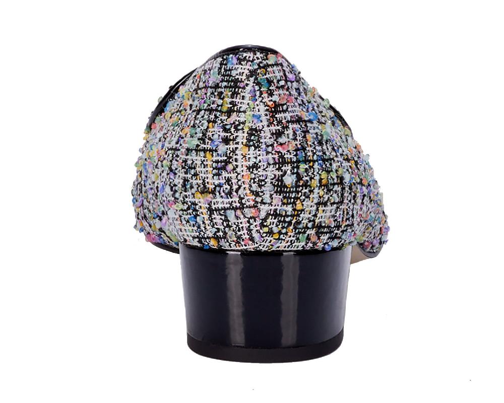 Ros Hommerson HONEY Multi Boucle Fabric/Black Patent
