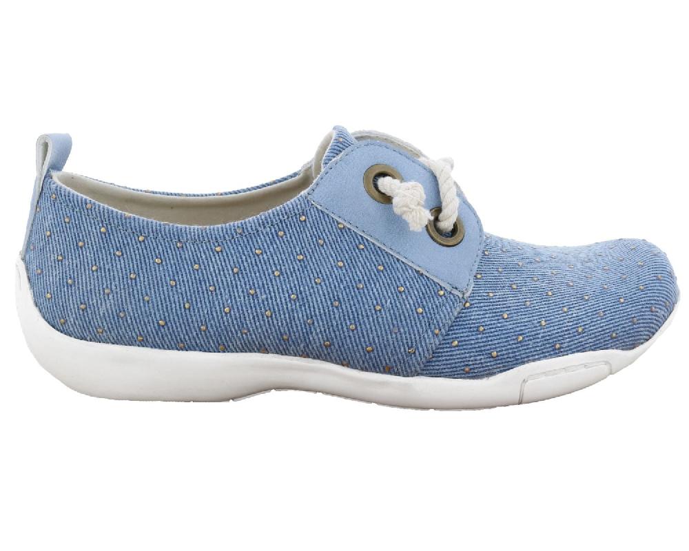 Ros Hommerson CALYPSO Denim Fabric With Gold