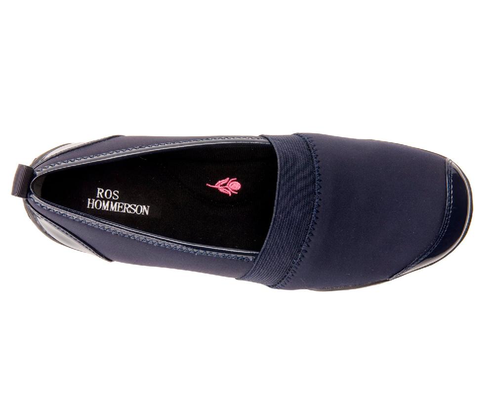 Ros Hommerson CAROL Navy Stretch Fabric/Patent