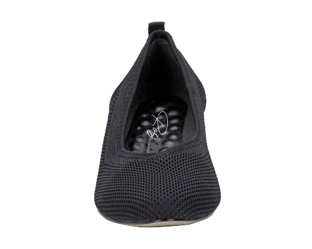 Ros Hommerson HESTER Black Knit Fabric/Leather