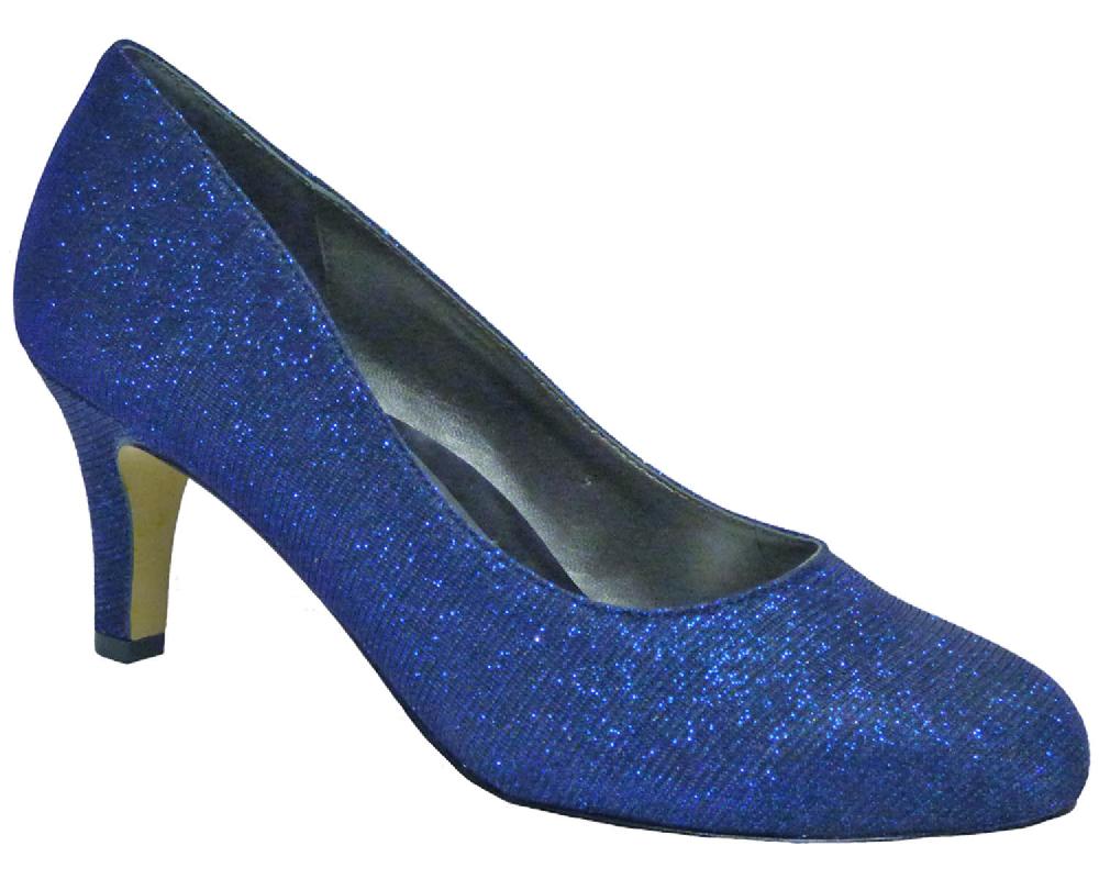 ros hommerson JANET Blue Iridescent Glitter Fabric