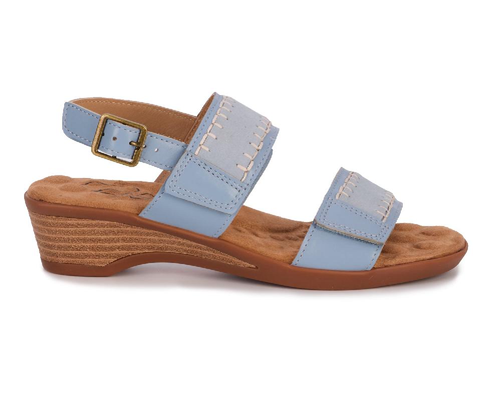 Ros Hommerson KATERI Faded Denim Leather/Suede