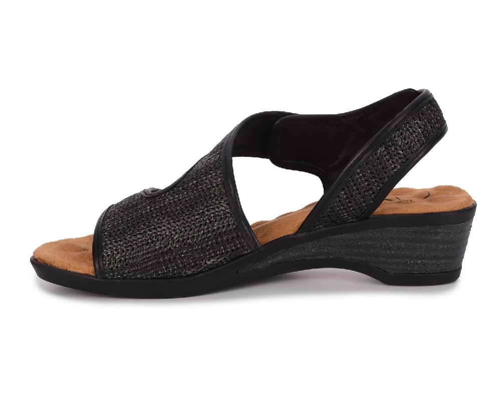 Ros Hommerson KIMMI Black Raffia/Leather