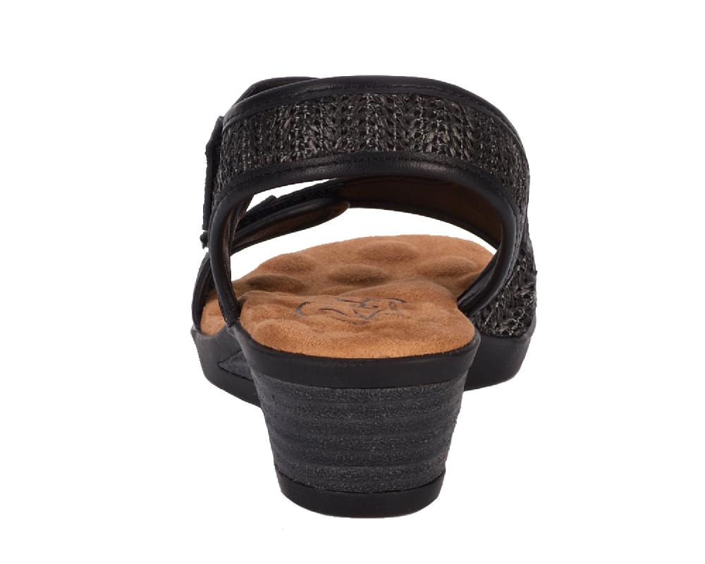 Ros Hommerson KIMMI Black Raffia/Leather