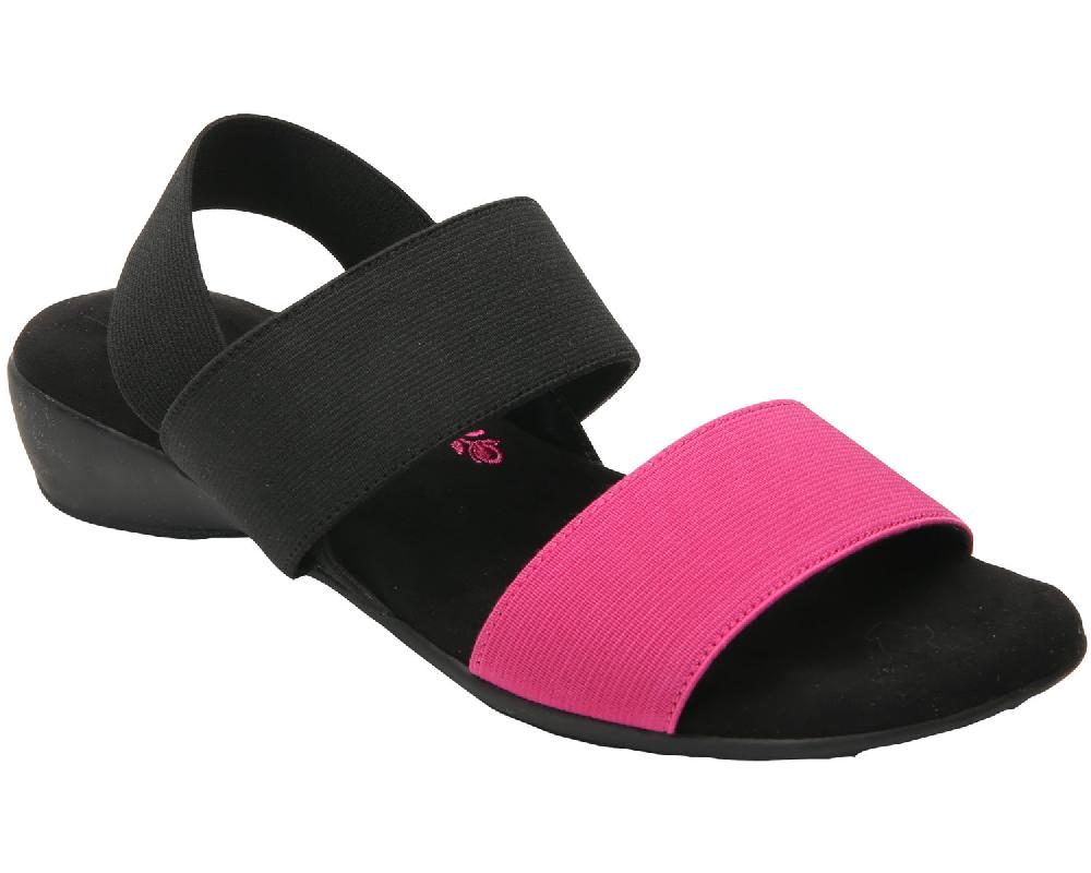 ros hommerson MELISSA Black/Fuchsia Stretch Fabric