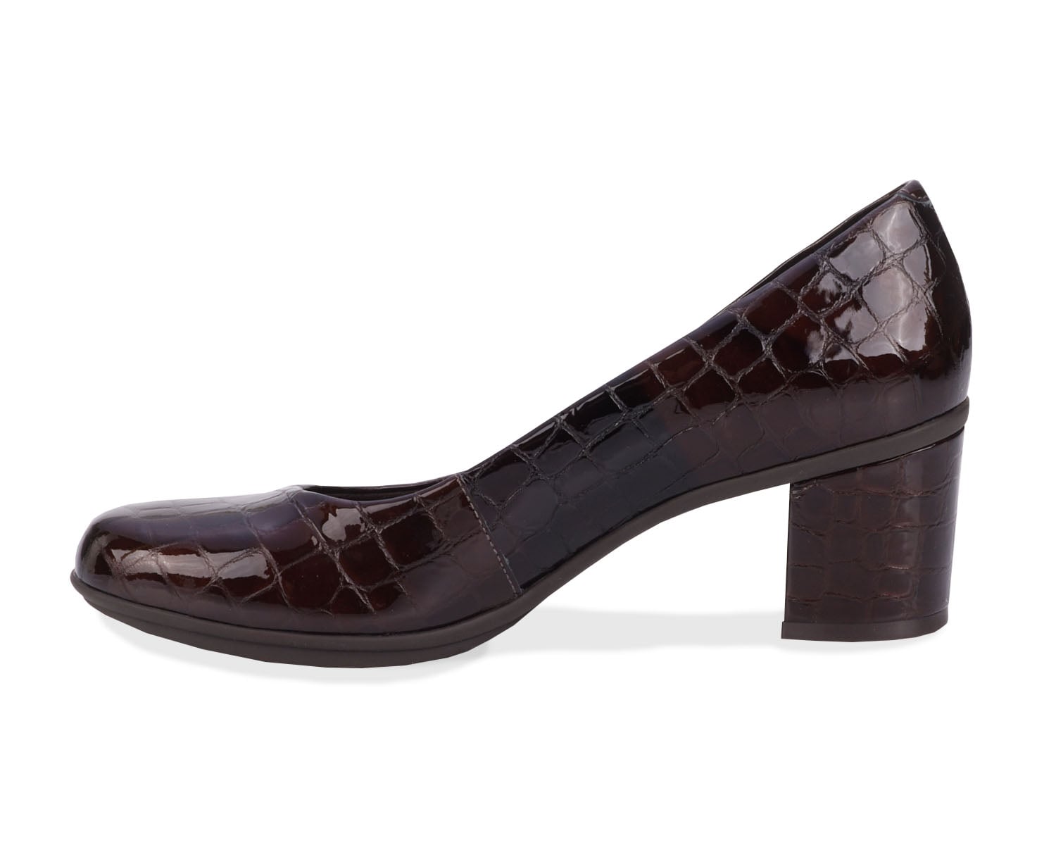Ros Hommerson PAULA Brown Croc Patent Leather