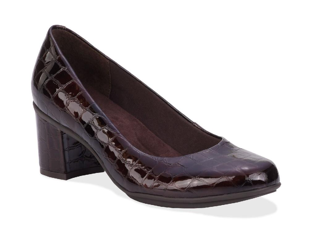 ros hommerson PAULA Brown Croc Patent Leather