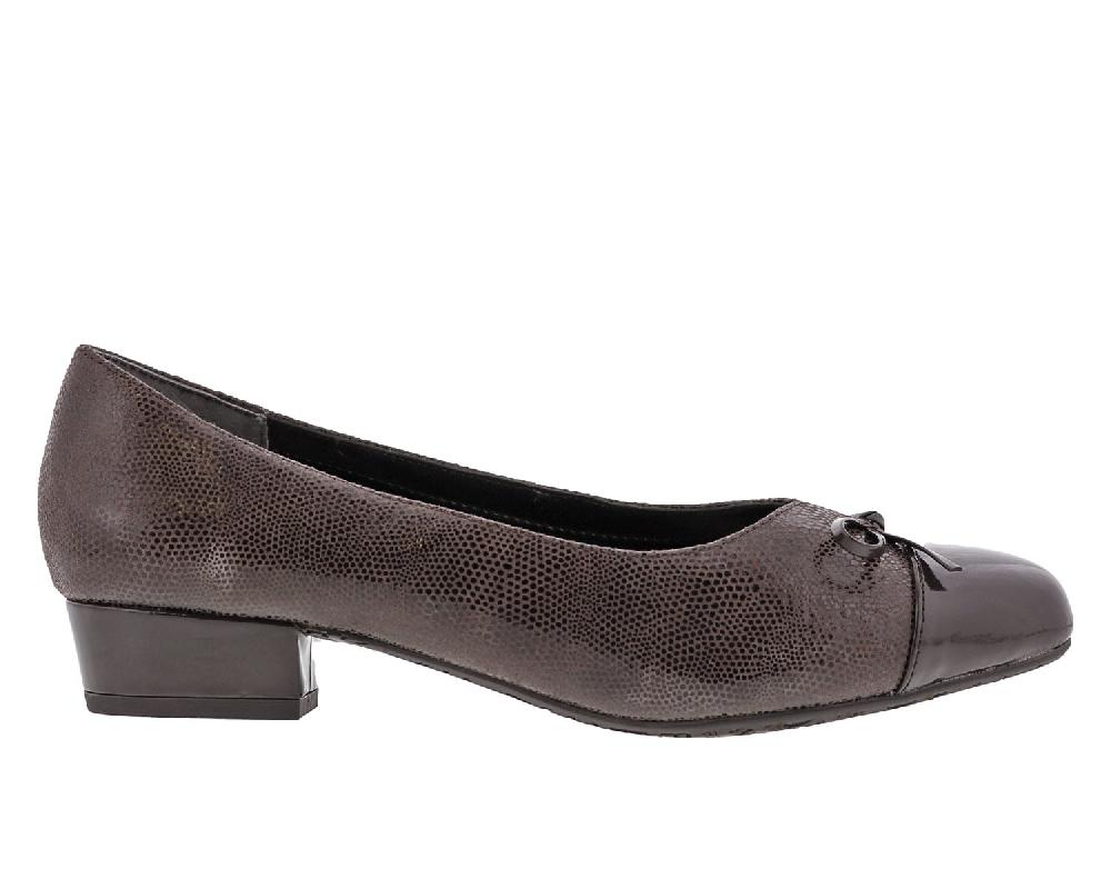 Ros Hommerson TAWNIE Brown Lizard Print Leather