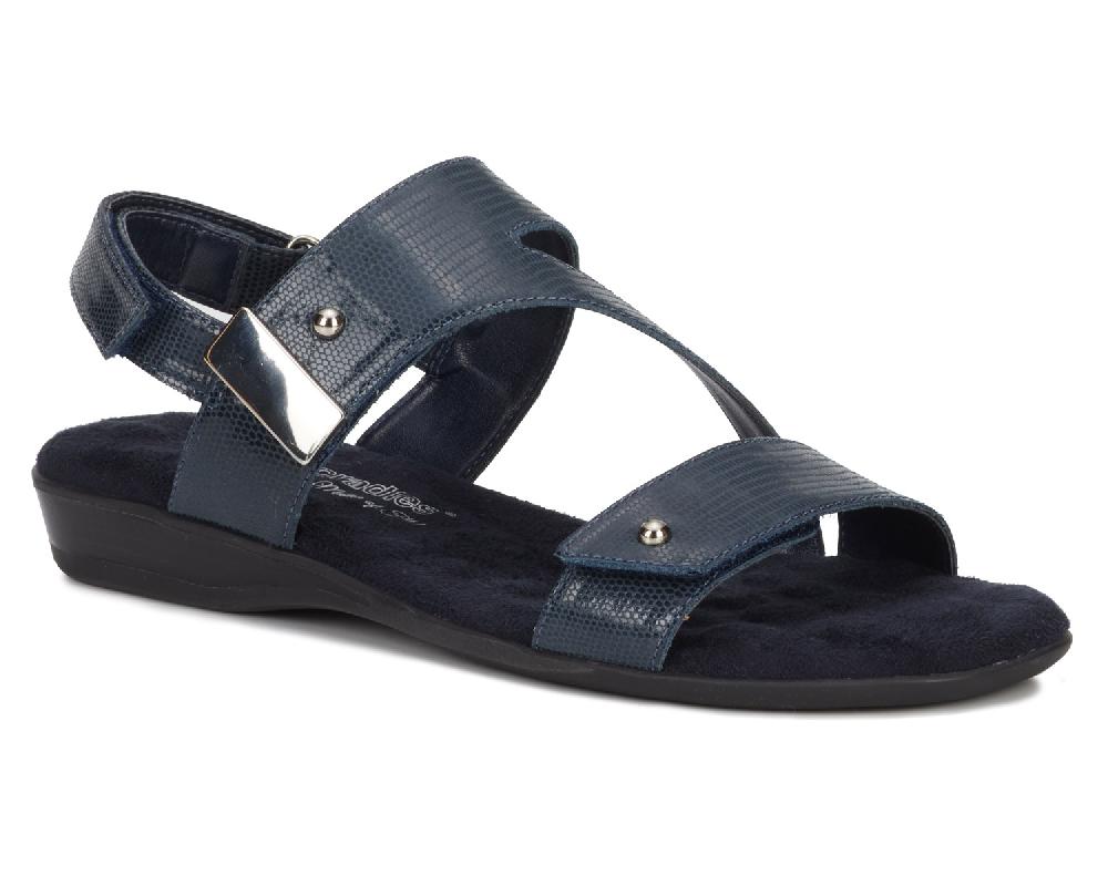 ros hommerson WC CHLOE Navy Lizard Print Leather